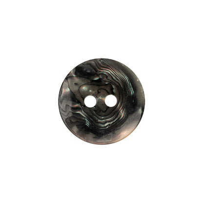 Italian Seaweed Swirls 2-Hole Rolled Rim Plastic Button - 28L/18mm Detail
