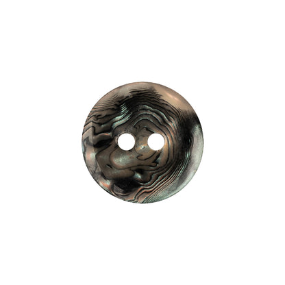Italian Seaweed Swirls 2-Hole Rolled Rim Plastic Button - 28L/18mm