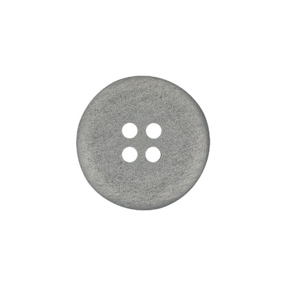 Italian Matte Gray Metal-look 4-Hole Plastic Button - 32L/20mm Detail