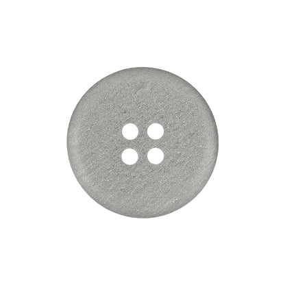 Italian Matte Gray Metal-look 4-Hole Plastic Button - 35L/22mm Detail