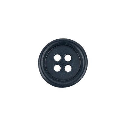 Dark Navy Shallow Plate 4-Hole Plastic Button - 24L/15mm