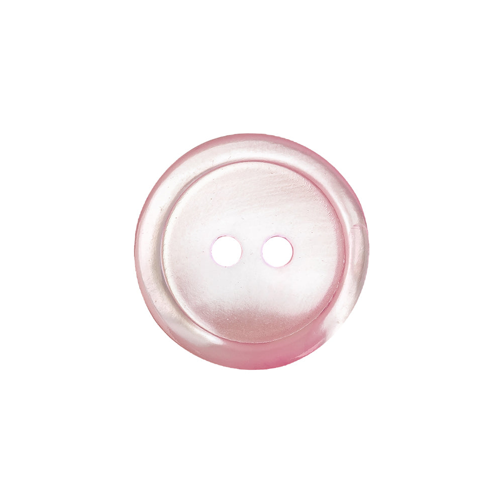 Crocus Pink Moon Shallow Plate 2-Hole Plastic Button - 32L/20mm