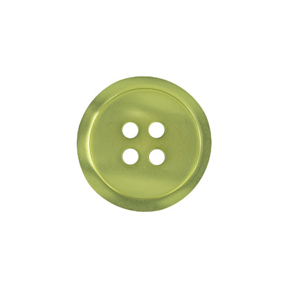 Shiny Lime Shallow Plate 4-Hole Plastic Suit Button - 32L/20mm