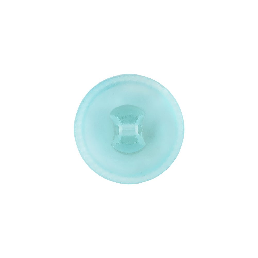 Italian Matte Sky Translucent Saw Tooth Rim Shank Button - 28L/18mm Detail