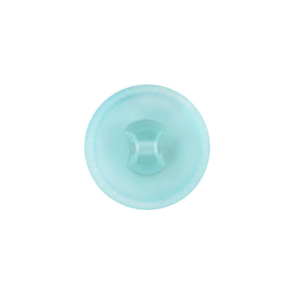 Italian Matte Sky Translucent Saw Tooth Rim Shank Button - 28L/18mm Detail