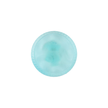 Italian Matte Sky Translucent Saw Tooth Rim Shank Button - 28L/18mm