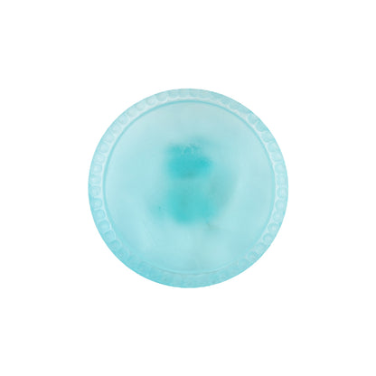 Italian Matte Sky Translucent Saw Tooth Rim Shank Button - 36L/23mm