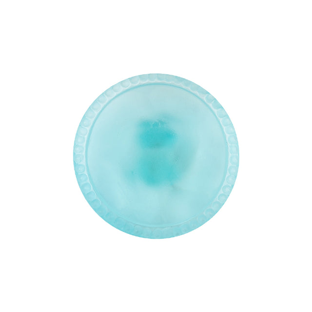 Italian Matte Sky Translucent Saw Tooth Rim Shank Button - 36L/23mm