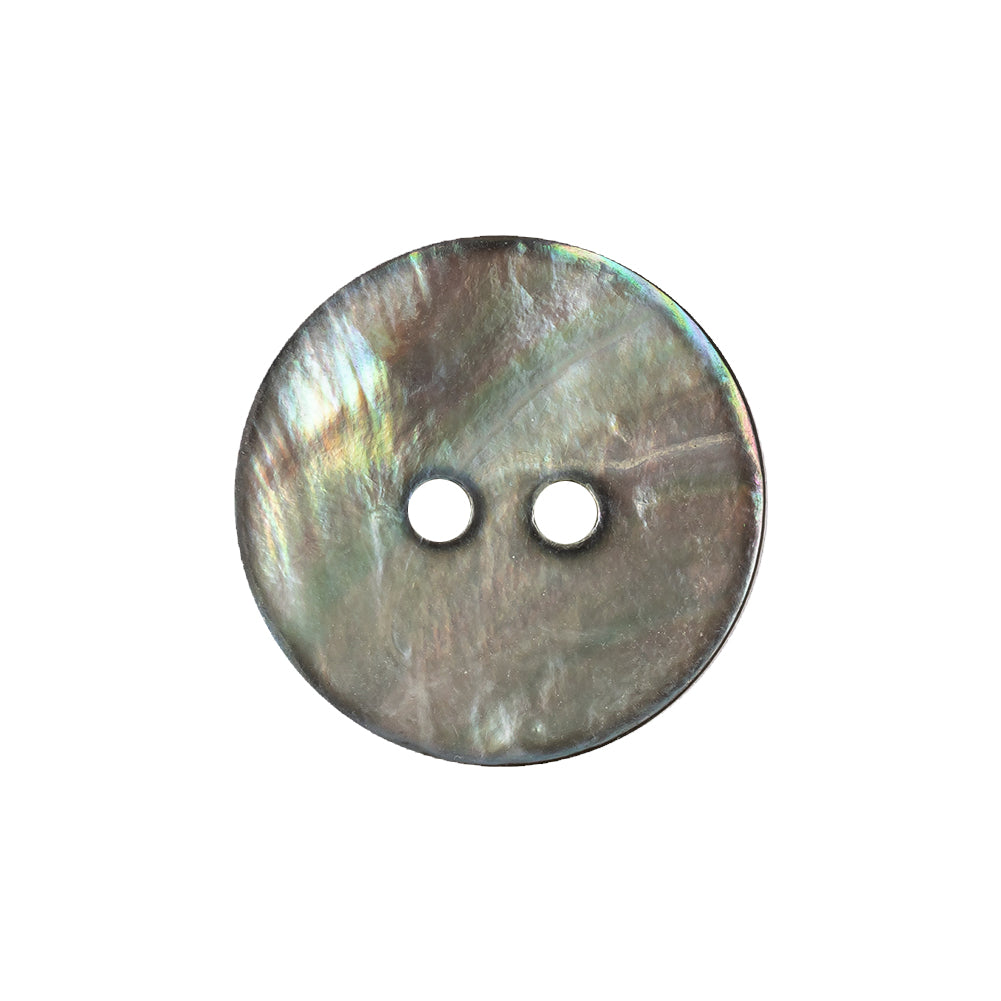 Smoke Iridescent 2-Hole Natural Shell Button - 36L/23mm