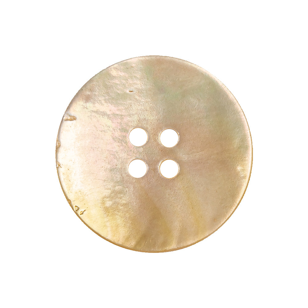 Iridescent Beige Doe 4-Hole Shallow Plate Coat Button - 40L/25.5mm Detail