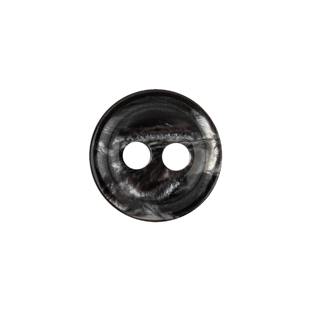 Italian Thunder Storm Gray Tiny Mound 2-Hole Plastic Blazer Button - 28L/18mm