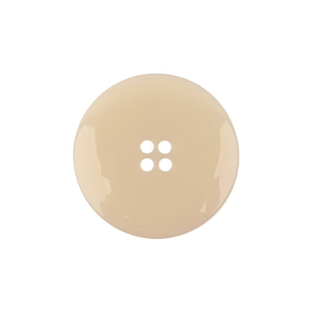 Italian Translucent Antique White Semi-Iridescent 4-Hole Plastic Blazer Button - 36L/23mm Detail