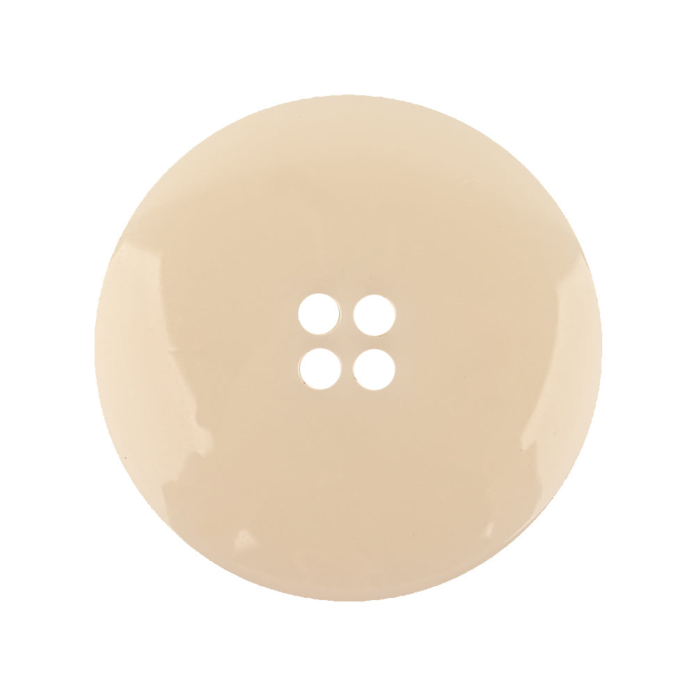 Italian Translucent Antique White Semi-Iridescent 4-Hole Plastic Blazer Button - 44L/28mm Detail