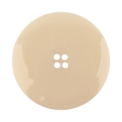 Italian Translucent Antique White Semi-Iridescent 4-Hole Plastic Blazer Button - 54L/34mm Detail