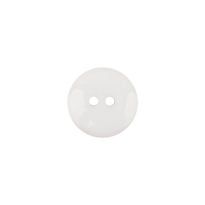 Italian White Low Convex 2-Hole Plastic Button - 20L/12.5mm