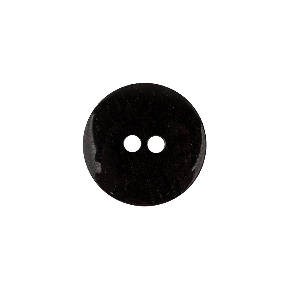 Italian Deep Gray with Translucent Silver-tinted Rim 2-Hole Inkwell Button - 28L/18mm Detail