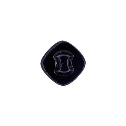 Speckled White and Astral Aura Enameled Shank Back Glass Button - 22L/14mm Detail