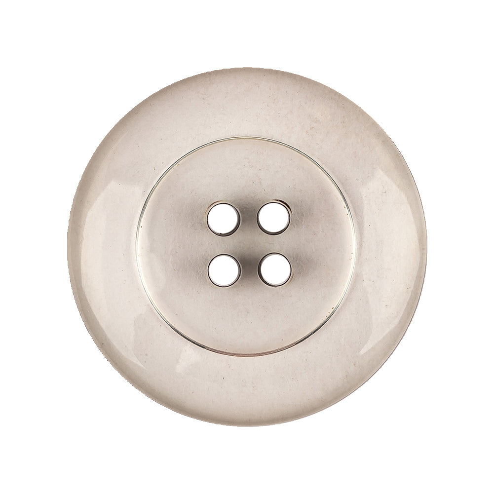 Italian Transparent and Black 4-Hole Tire Rimmed Jacket Button - 44L/28mm Detail