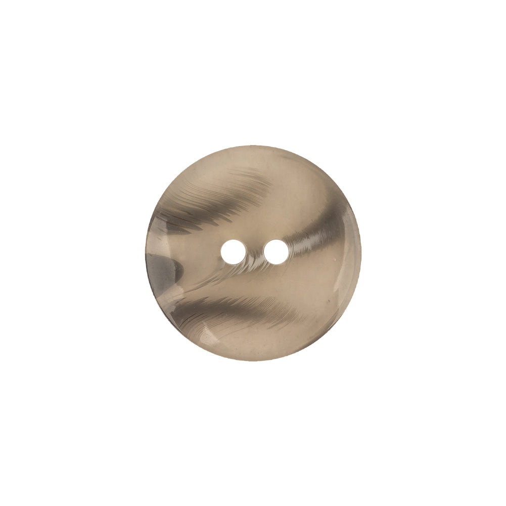 Italian Transparent and Gray Abstract Swirls Narrow Rimmed Plastic Button - 28L/18mm Detail