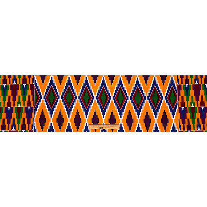 Bright Colors Diamond Blocks Cotton Kente Cloth African Print Full
