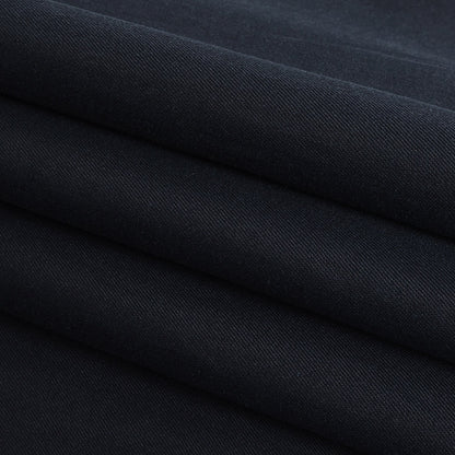 Navy Thick Cotton and Rayon Twill Folded
