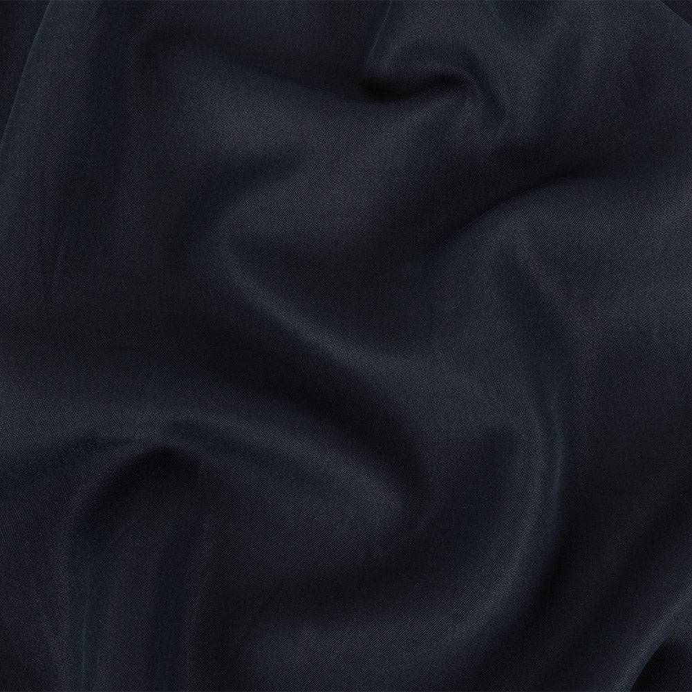 Navy Thick Cotton and Rayon Twill