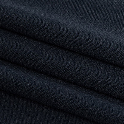 Navy Polyester Interlock Knit Folded