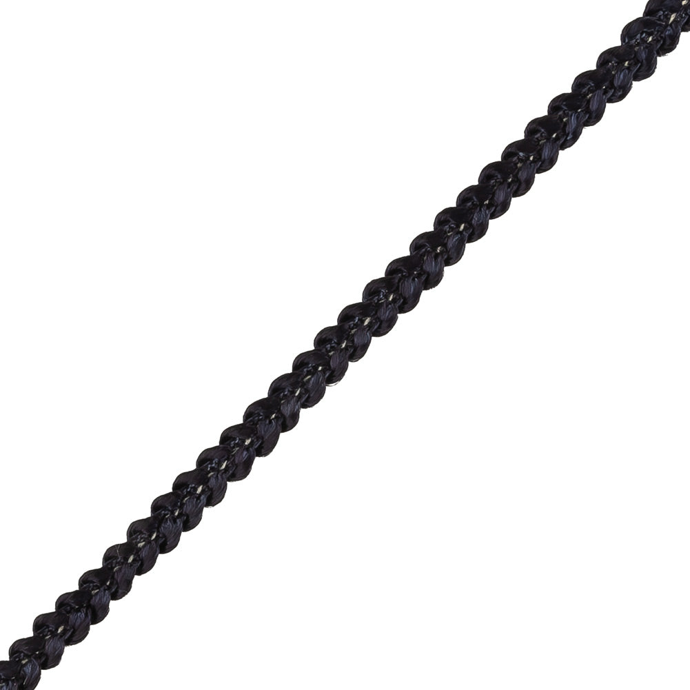Navy and Gray Cotton Blend Braided Trim - 0.25" Detail