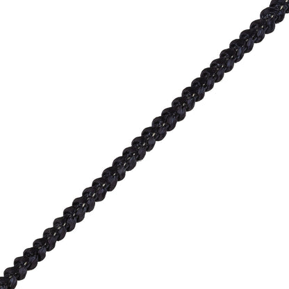 Navy and Gray Cotton Blend Braided Trim - 0.25" Detail