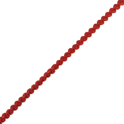 Red Cotton Blend Braided Trim - 0.1875" Detail