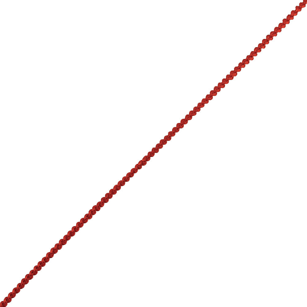 Red Cotton Blend Braided Trim - 0.1875"