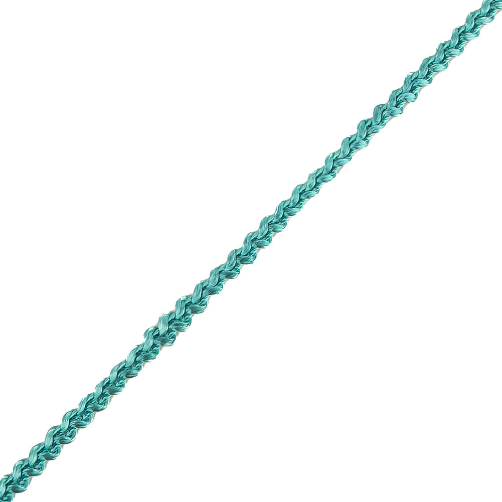 Blue Green Cotton Blend Braided Trim - 0.1875" Detail