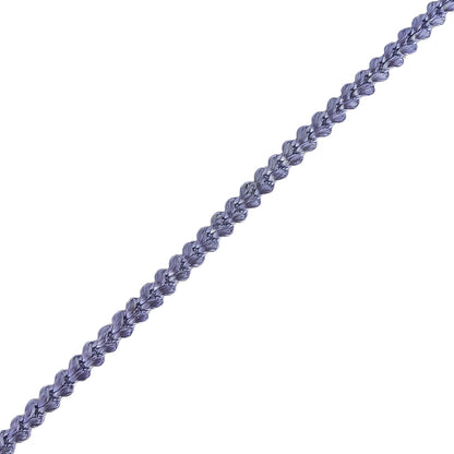 Blue Violet Cotton Blend Braided Trim - 0.1875" Detail