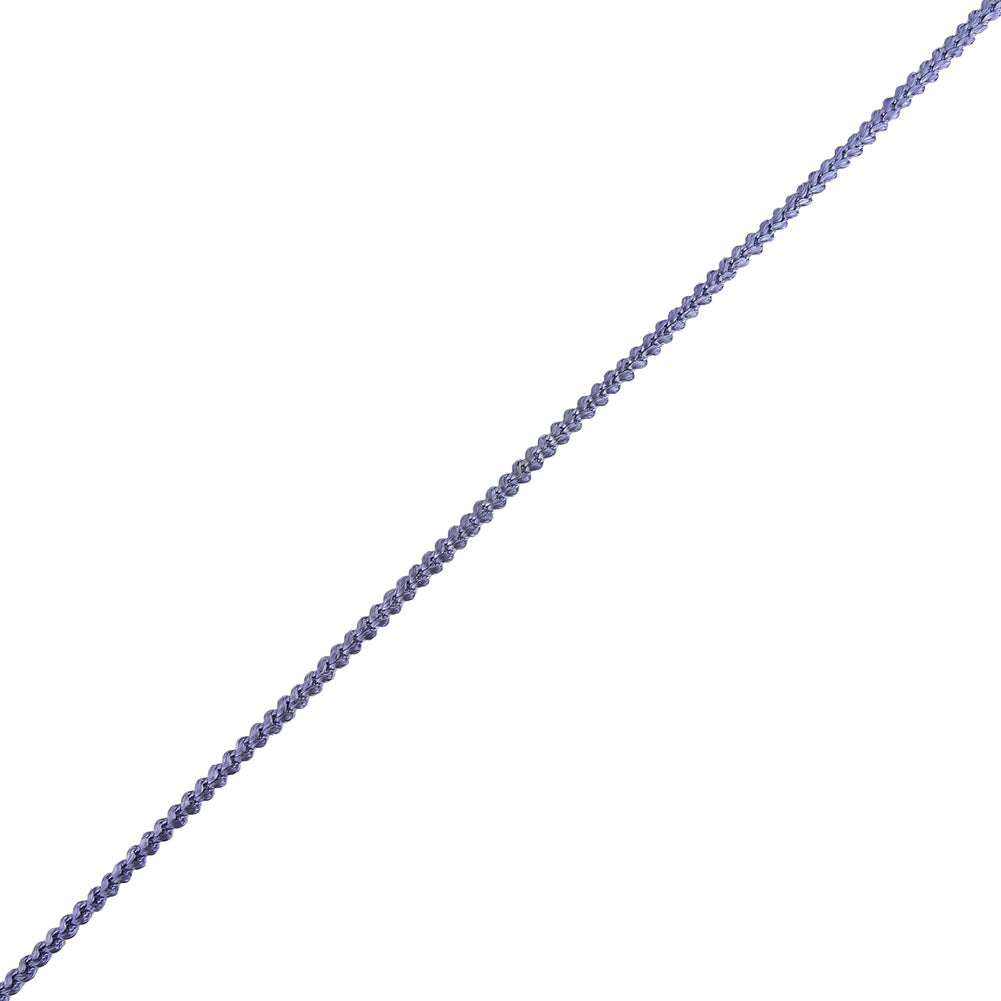 Blue Violet Cotton Blend Braided Trim - 0.1875"