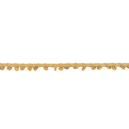 Tan Picot Edged Cotton Blend Braided Trim - 0.1875"