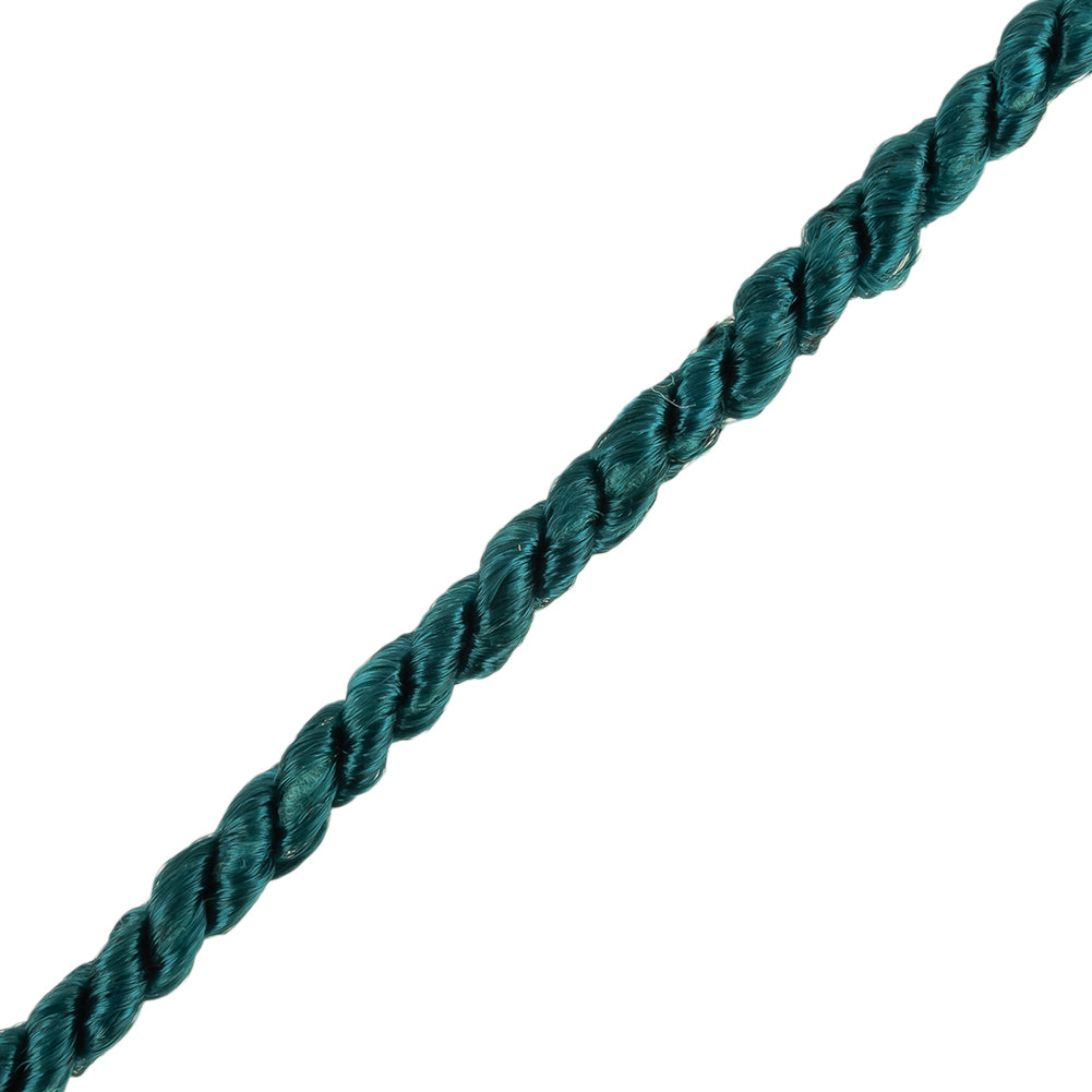 Ocean Blue Cotton Blend Twisted Cord - 3mm Detail