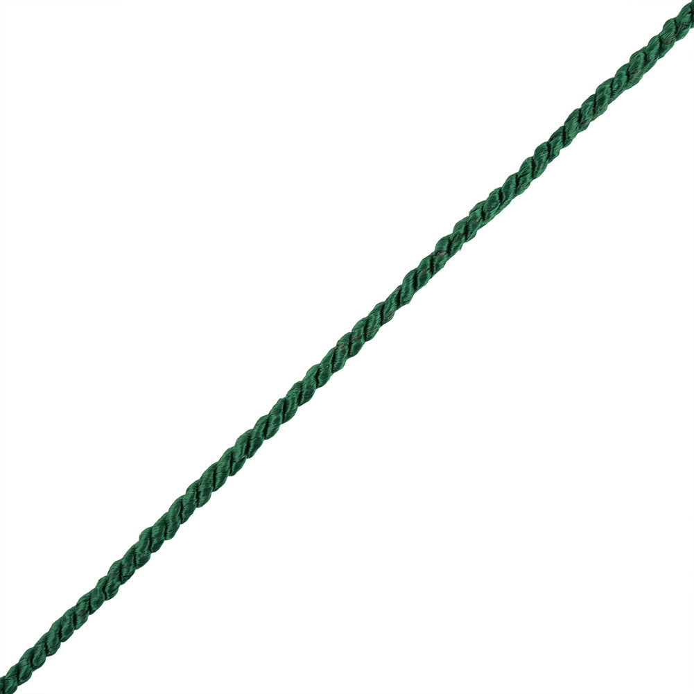 Emerald Green Cotton Blend Twisted Cord - 3mm