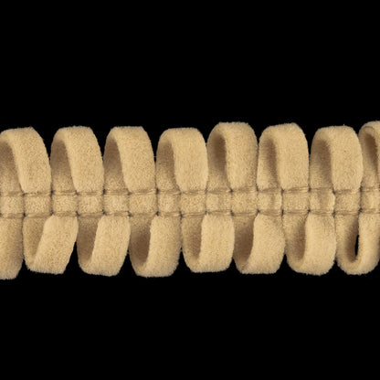 Cream Loopy Faux Suede Trim - 0.625" Detail