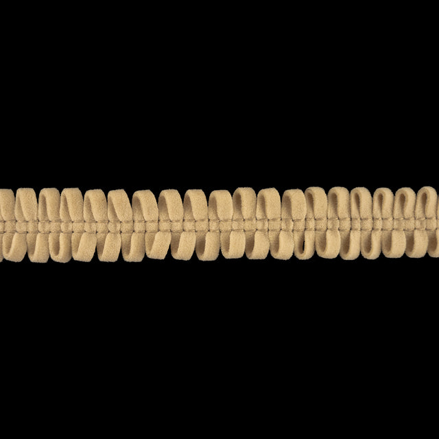 Cream Loopy Faux Suede Trim - 0.625"
