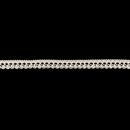 White Spirals Braided Trim - 0.5"