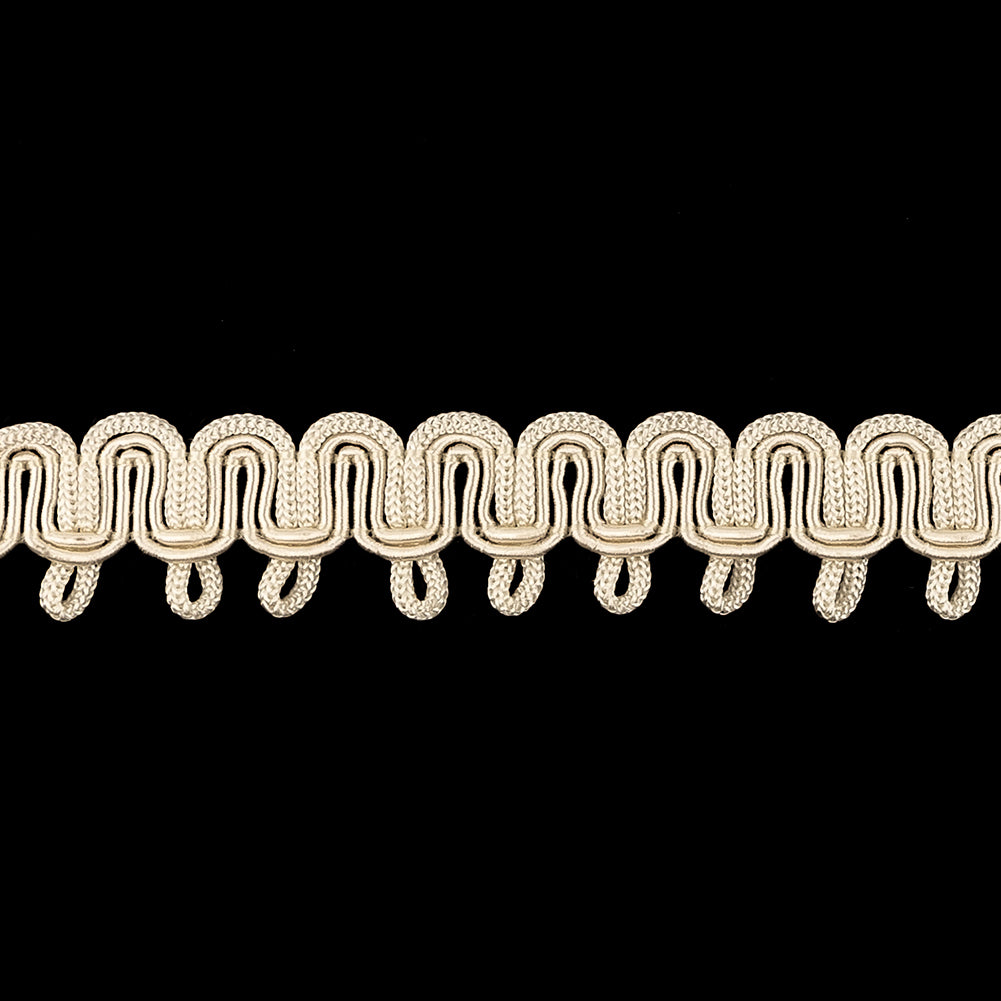 Oyster White Waves and Picots Braided Trim - 0.75" Detail