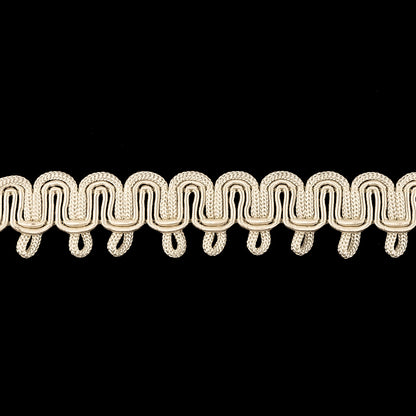 Oyster White Waves and Picots Braided Trim - 0.75" Detail