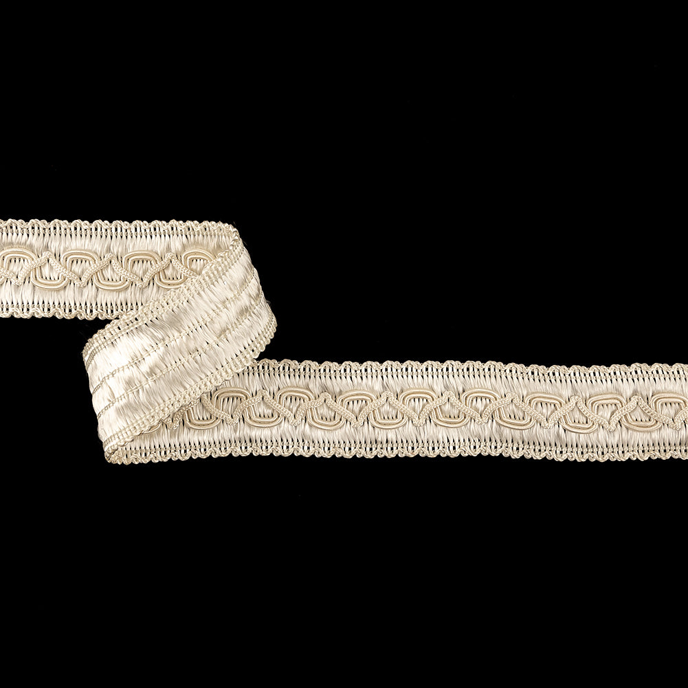Buttercream Zig Zags and Waves Braided Trim - 1.25"