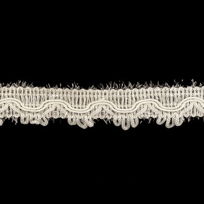 Icicle and Clear Eyelash Fringe Braided Trim with Picot Edging - 0.75" Detail