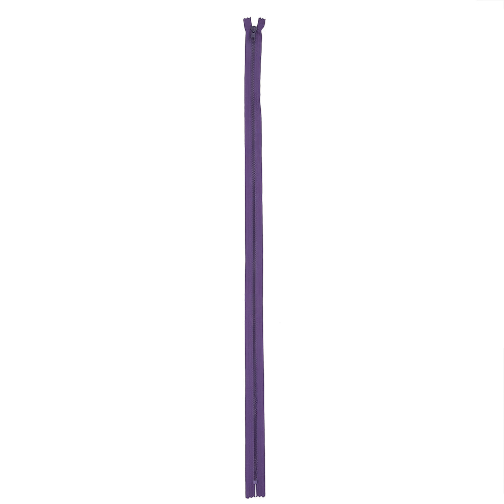 YKK Royal Purple Molded Plastic Closed Bottom Zipper with Metal Pull - 32" Full