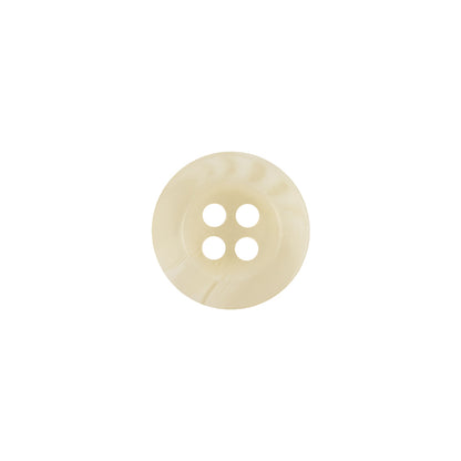 Lily White and Winter White Swirl 4-Hole Plastic Shirt Button - 20L/12.5mm