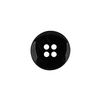 Go to Black Low Convex 4-Hole Plastic Suiting Button - 24L/15mm
