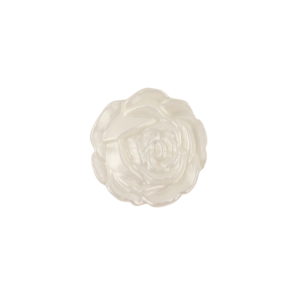 Sugar Swizzle Satin Shank Back Flower Button - 28L/18mm