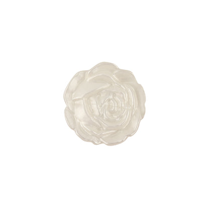 Sugar Swizzle Satin Shank Back Flower Button - 28L/18mm