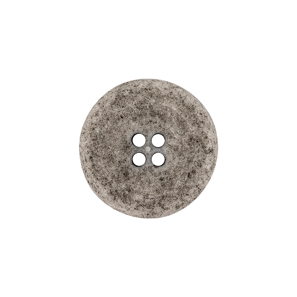 Italian Matte White and Gray Speckled 4-Hole Jacket Button - 32L/20mm Detail